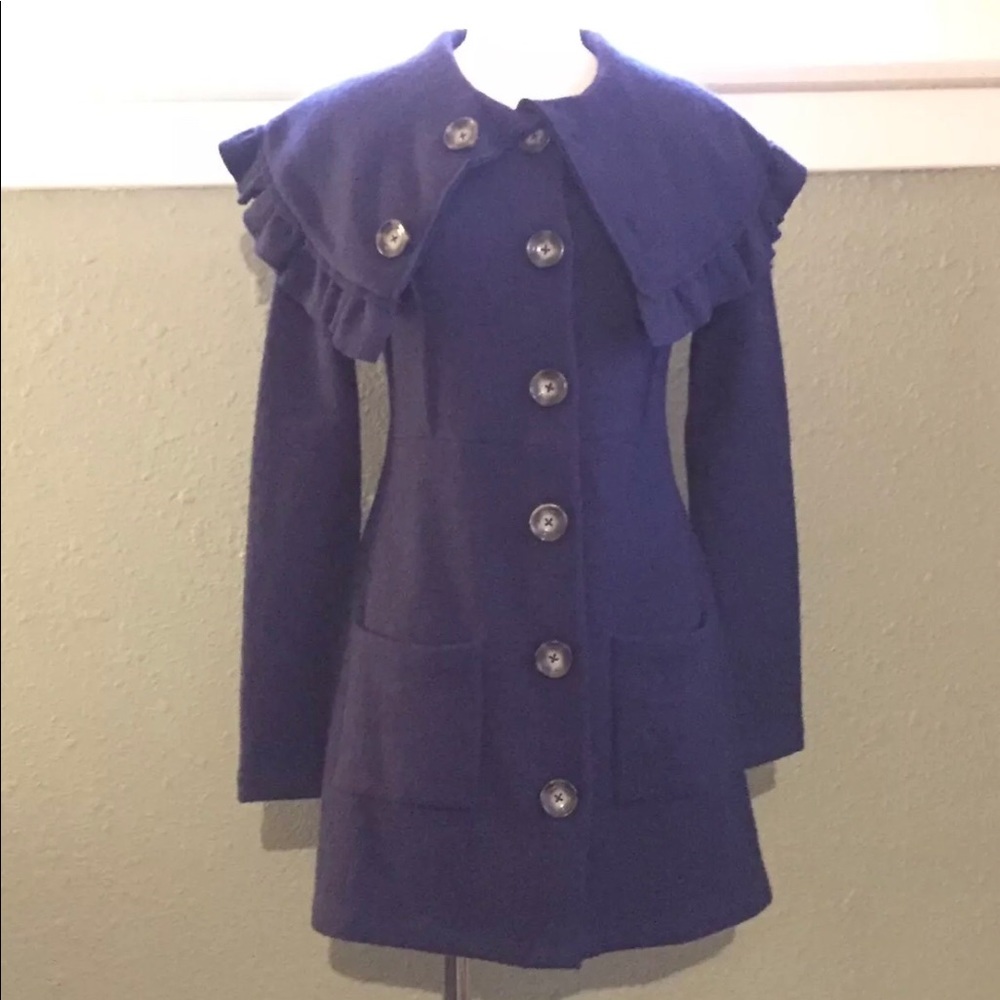 HWR Anthropologie Button Up Coat Jacket Dress